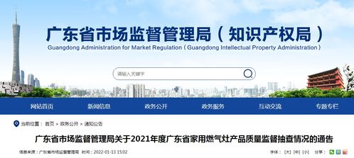 广东省市场监督管理局抽查60款家用燃气灶产品 10款不合格